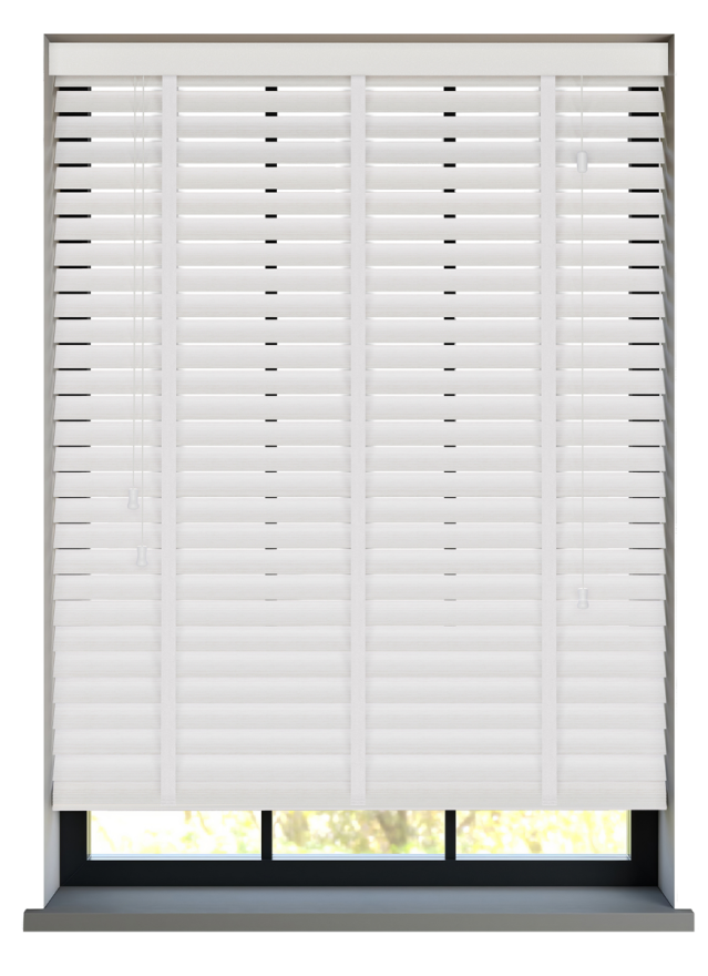 Essentials White Oak Taped Faux Wood Blind