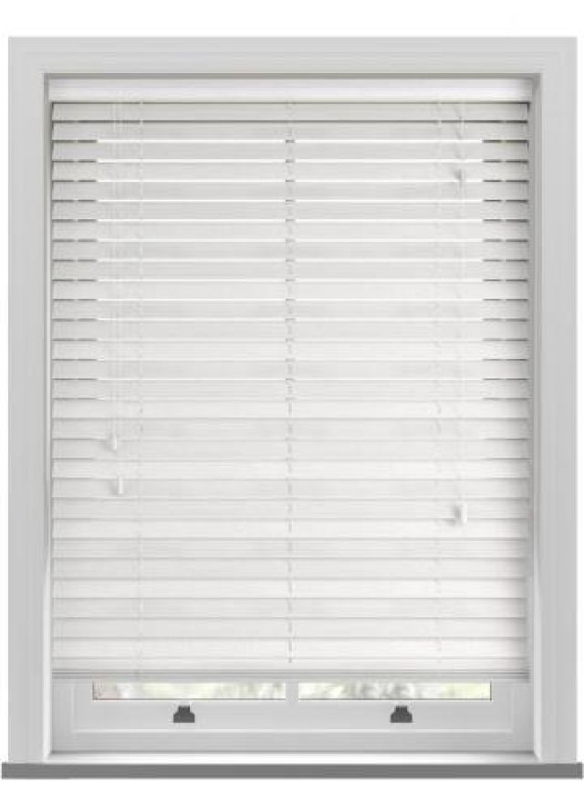 White Ash Premium Faux Wood Blind