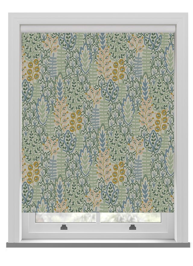 John Lewis Alva Soft Teal Blackout Roller Blind