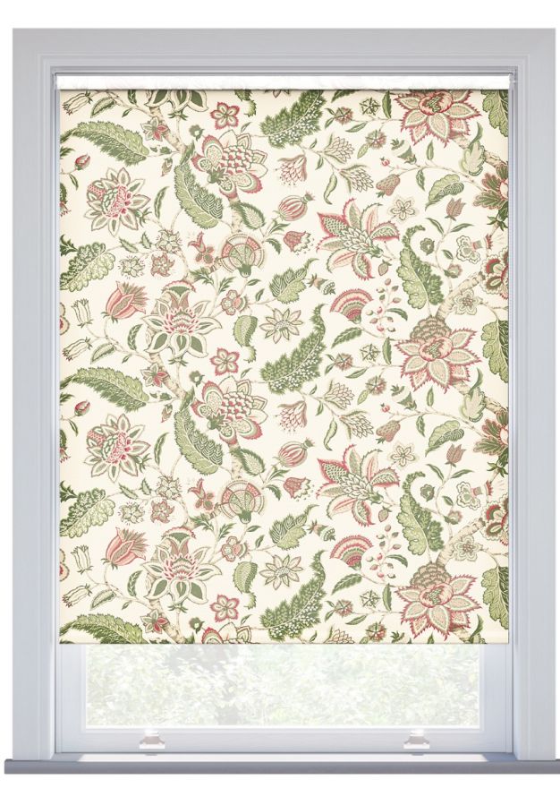 JL x Sanderson Newnham Courtney, Alum/Split Pea Roller Blind