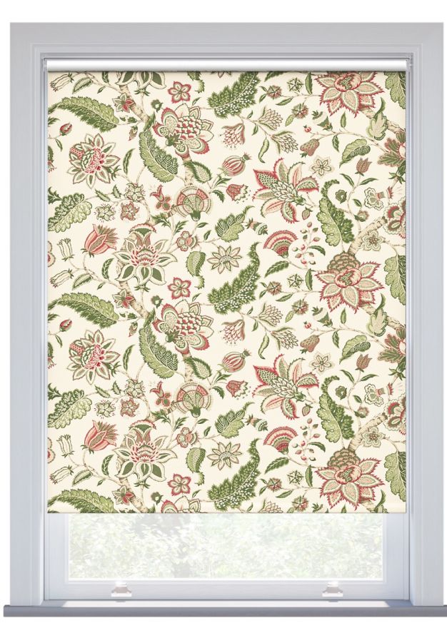 JL x Sanderson Newnham Courtney, Alum/Split Pea Blackout Roller Blind