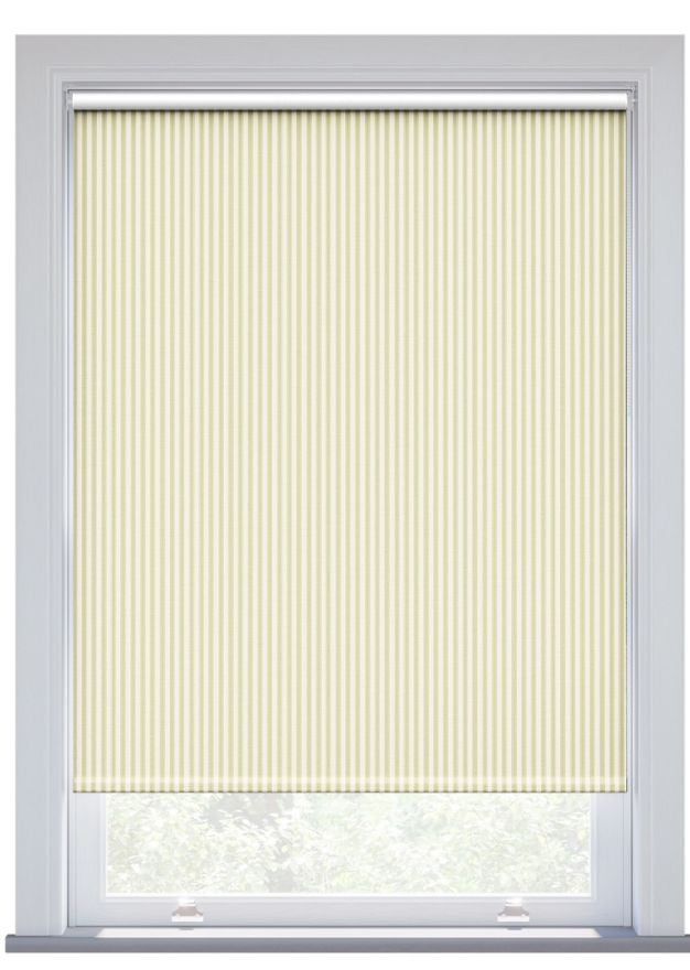 JL x Sanderson Pinetum Stripe, Sweet Pea Blackout Roller Blind