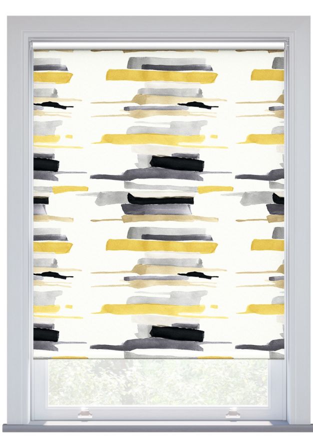 Harlequin Zeal Watercolour, Charcoal Blackout Roller Blind