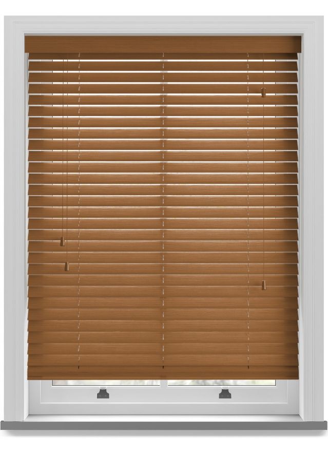 Amber Grained Faux Wood Blind