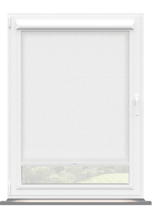White Textured Stripe Perfect Fit Roller Blind