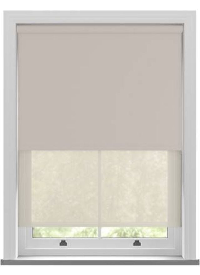Bella Placid and Echo Cream Double Roller Blind