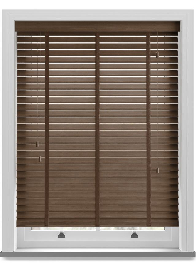 Fired Walnut Taped Real Wood Blind