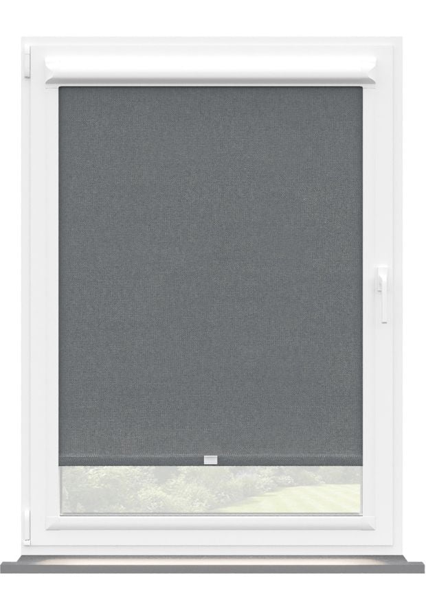 Grey Twill Blackout Perfect Fit Roller Blind