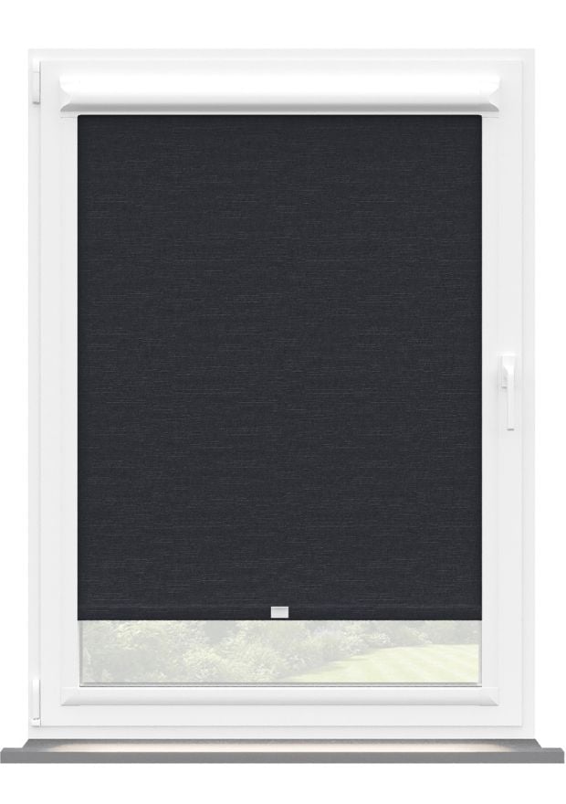 Midnight Linen Touch Blackout Perfect Fit Roller Blind