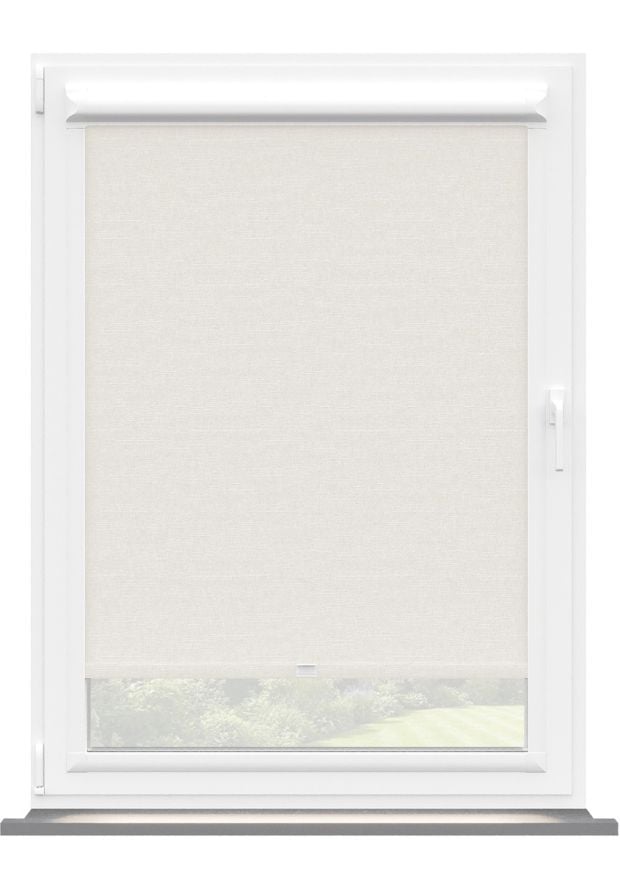 White Linen Touch Blackout Perfect Fit Roller Blind