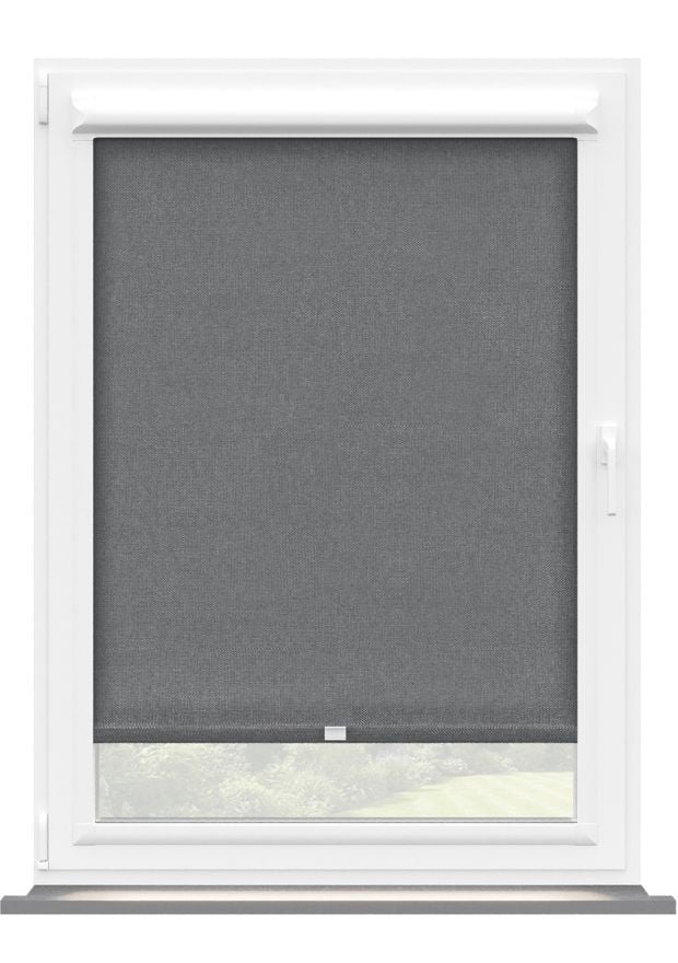 Grey Twill Perfect Fit Roller Blind 