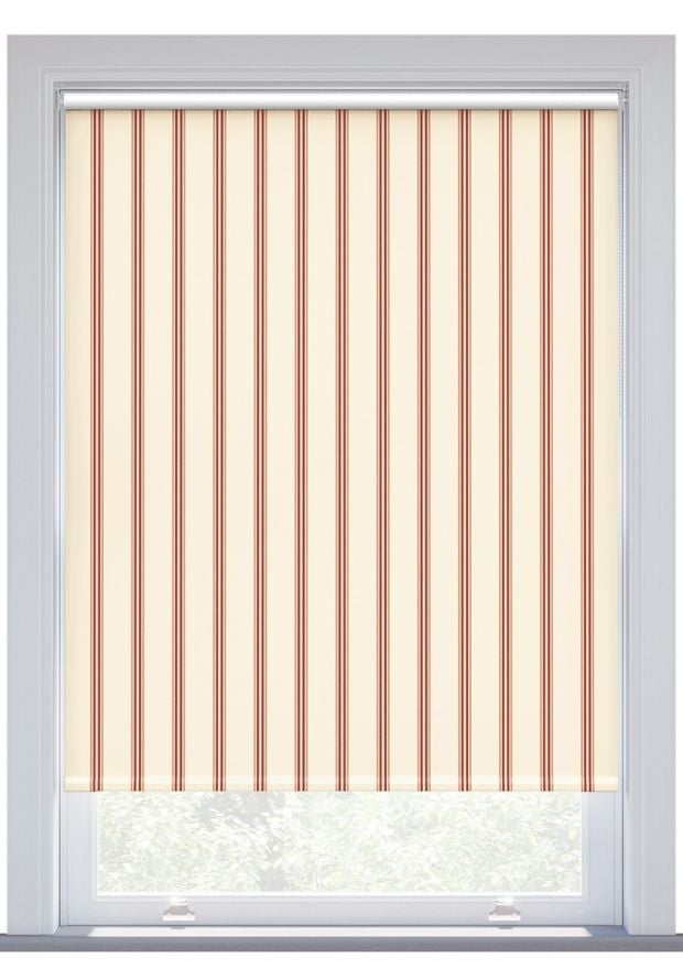JL x Sanderson Arbre Stripe, Linen Peach Blackout Roller Blind