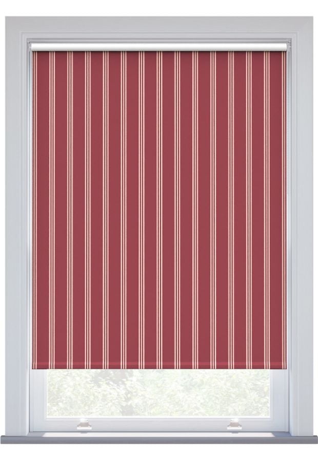 JL x Sanderson Arbre Stripe, Mulberry Putty Blackout Roller Blind