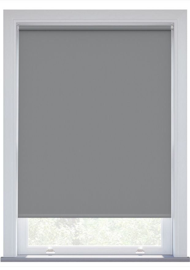 Cool Grey Blackout Electric Roller Blind