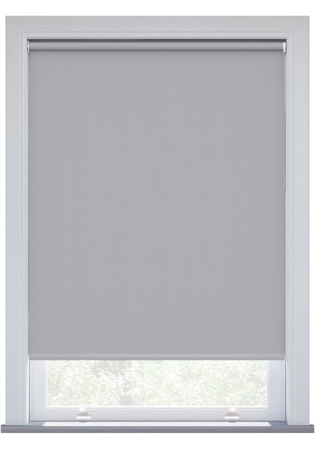 Light Grey Blackout Twist Fit Roller Blind
