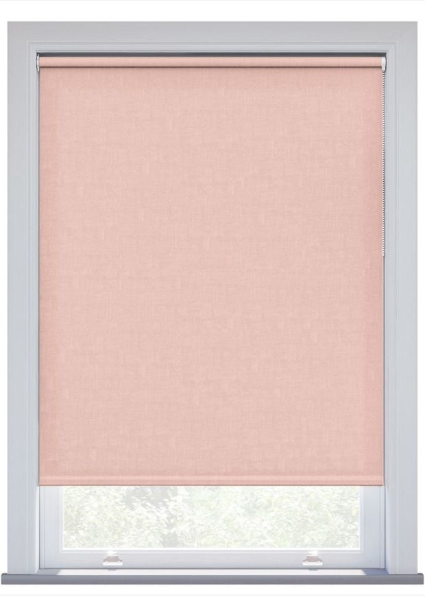 Pink Cross Weave Twist Fit Roller Blind