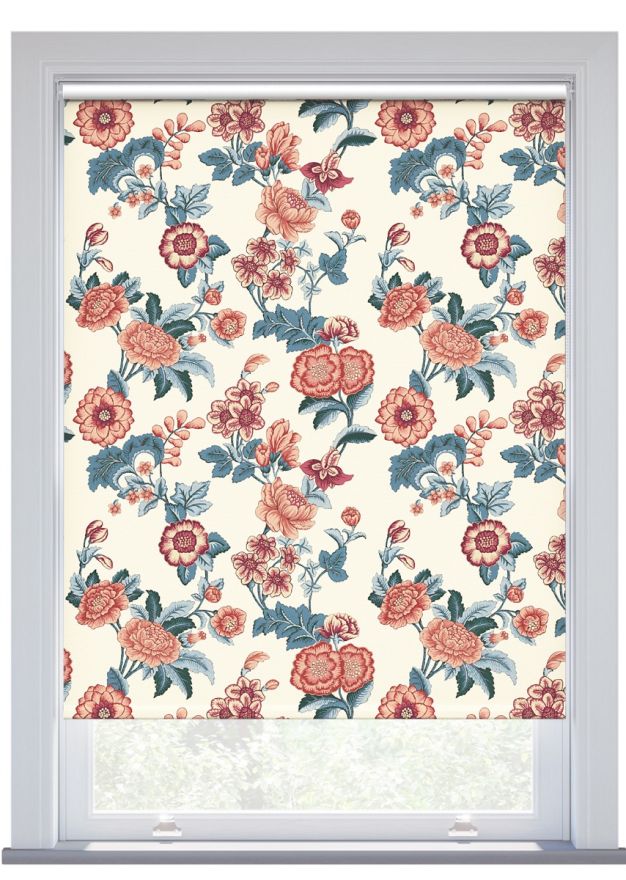 JL x Sanderson Boxwood, Alum/Indigo Blackout Roller Blind