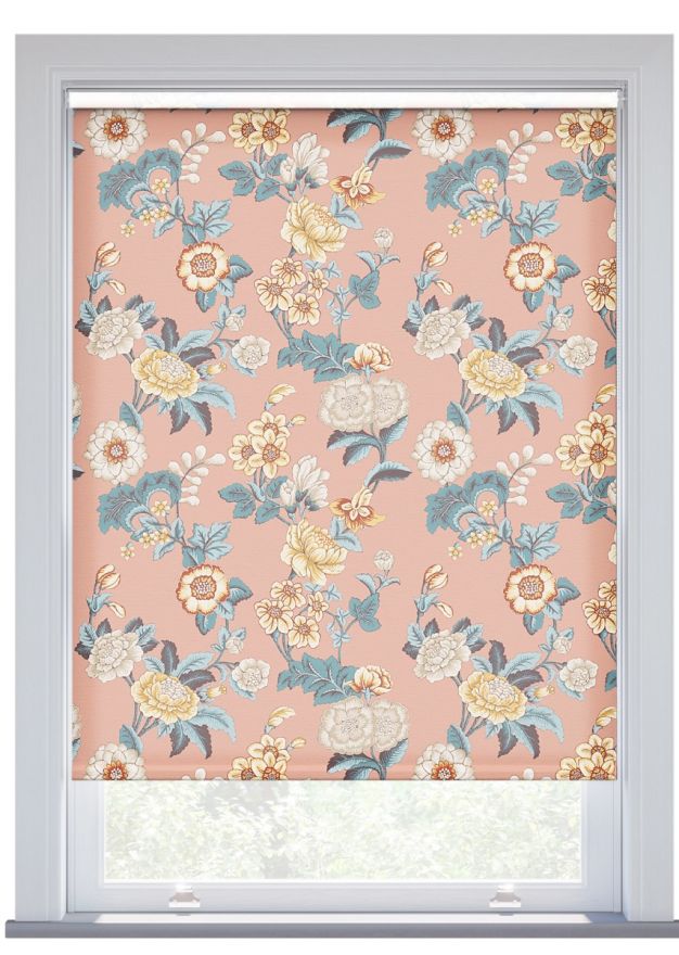 JL x Sanderson Boxwood, Avocado Pink/Caneel Roller Blind