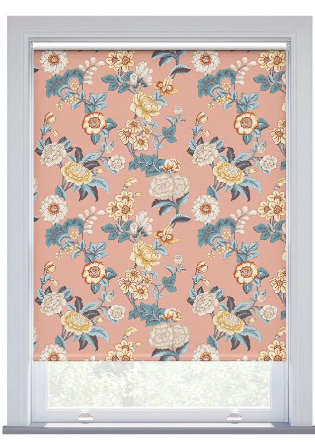 JL x Sanderson Boxwood, Avocado Pink/Caneel Blackout Roller Blind