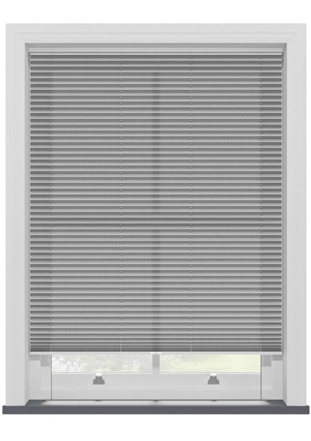 Silver Grey Textured Pleated Blind