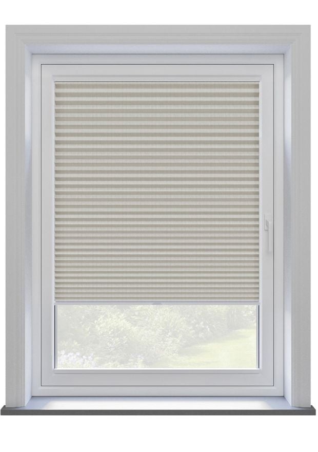 Pale Gold Sheen Clip On Pleated Blind