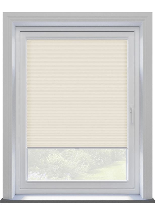 Vanilla Crushed Clip On Pleated Blind
