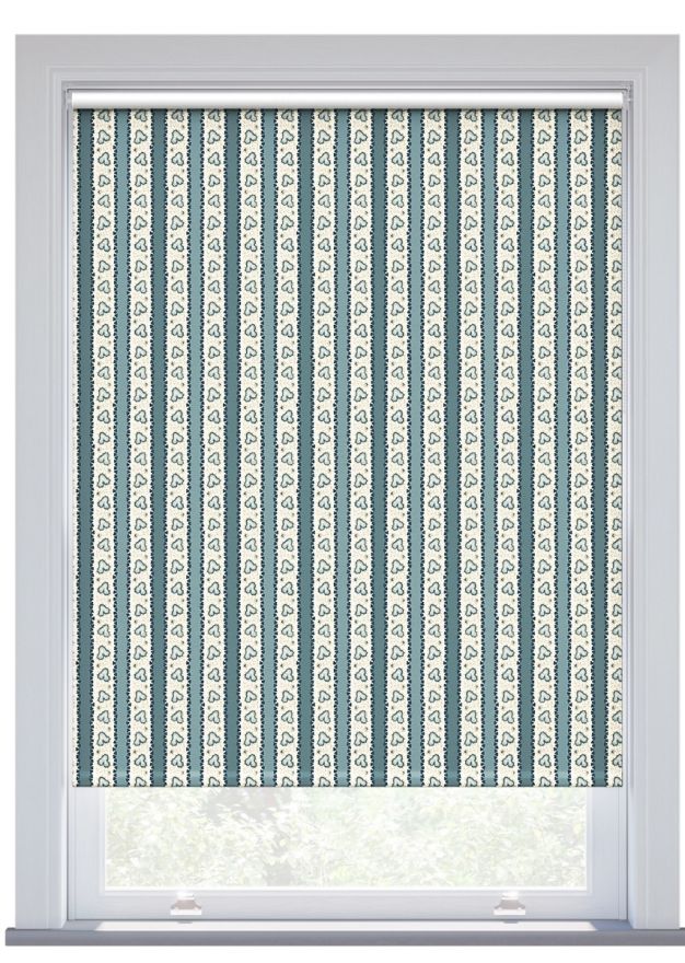JL x Sanderson Frisk Stripe, Caneel Blackout Roller Blind