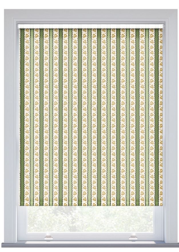 JL x Sanderson Frisk Stripe, Nettle Roller Blind