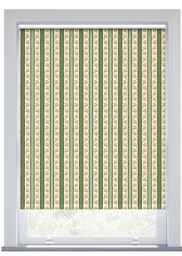 JL x Sanderson Frisk Stripe, Nettle Blackout Roller Blind
