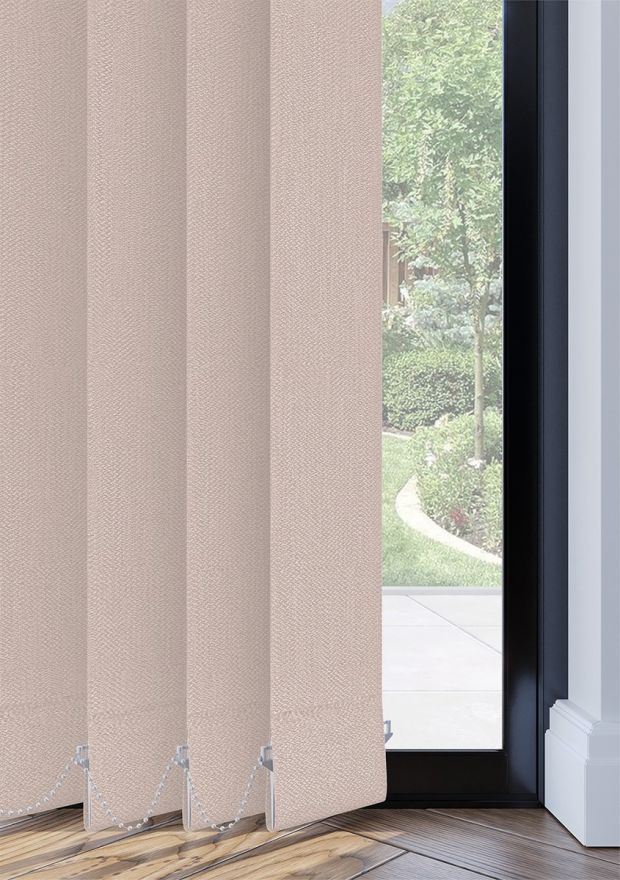 Pink Twill Blackout Vertical Blind