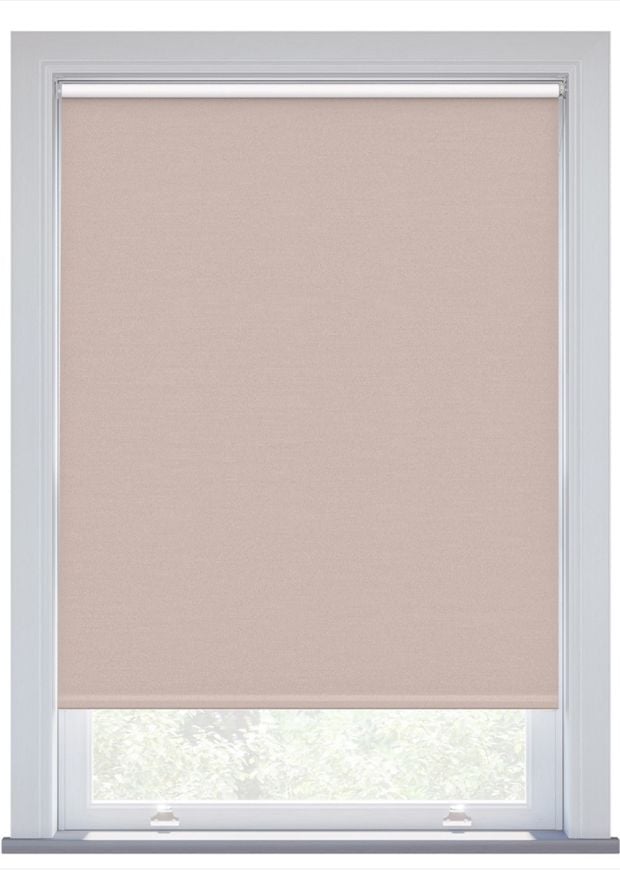 Pink Twill Blackout Electric Roller Blind