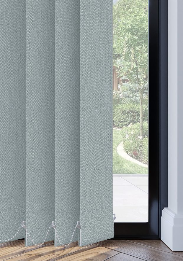 Ocean Mist Twill Blackout Vertical Blind