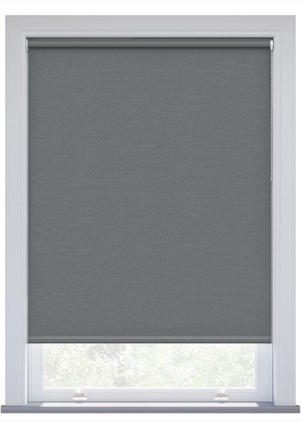 Grey Twill Blackout Twist Fit Roller Blind