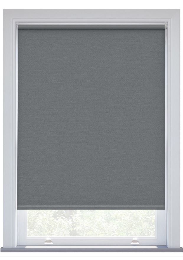 Grey Twill Blackout Electric Roller Blind
