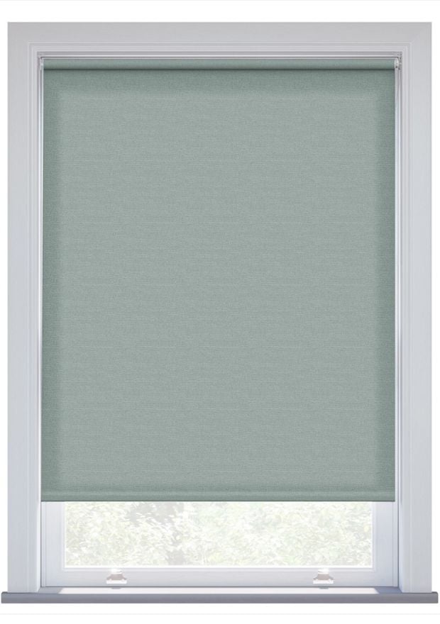 Pale Denim Linen Touch Electric Roller Blind