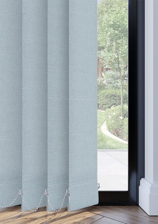 Sky Blue Linen Touch Vertical Blind