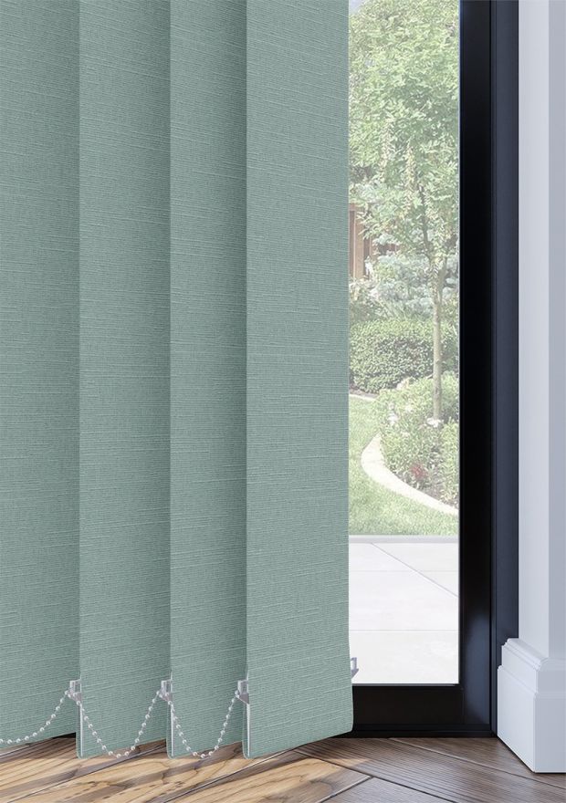 Pale Denim Linen Touch Blackout Vertical Blind