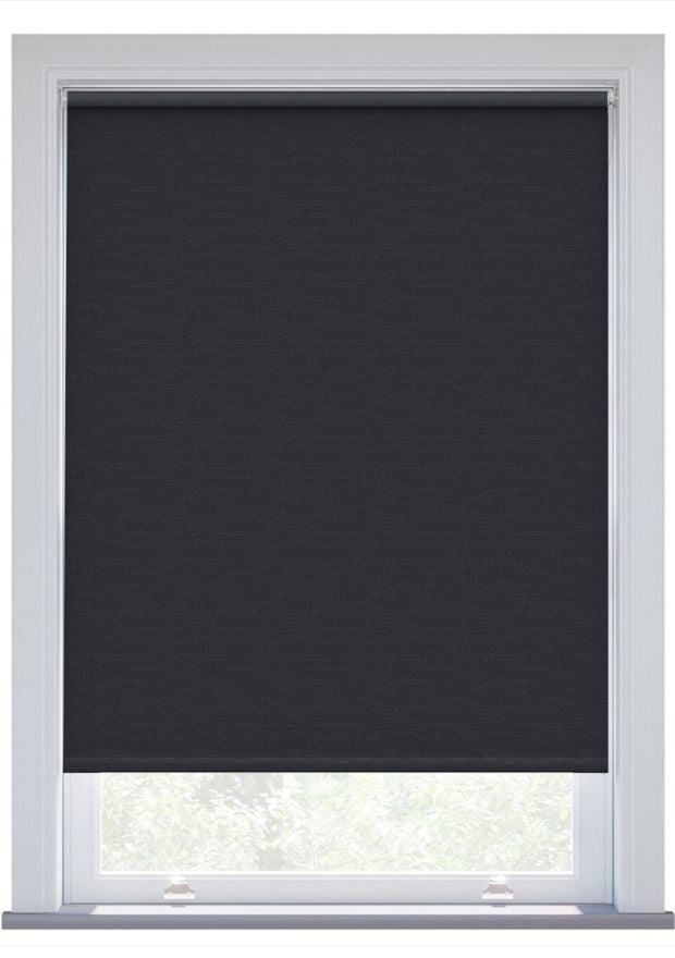 Midnight Linen Touch Blackout Electric Roller Blind