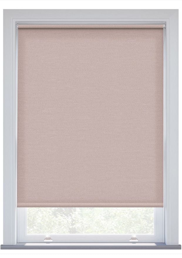 Pink Twill Electric Roller Blind