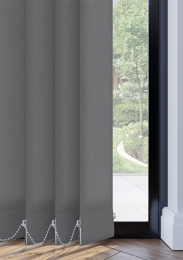 Grey Twill Vertical Blind