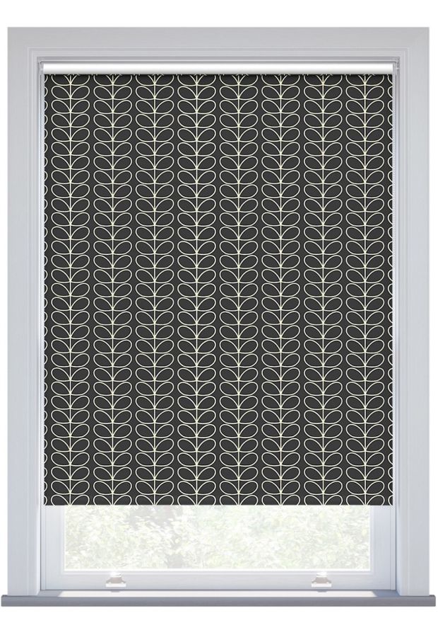Orla Kiely Linear Stem Liqourice Roller Blind