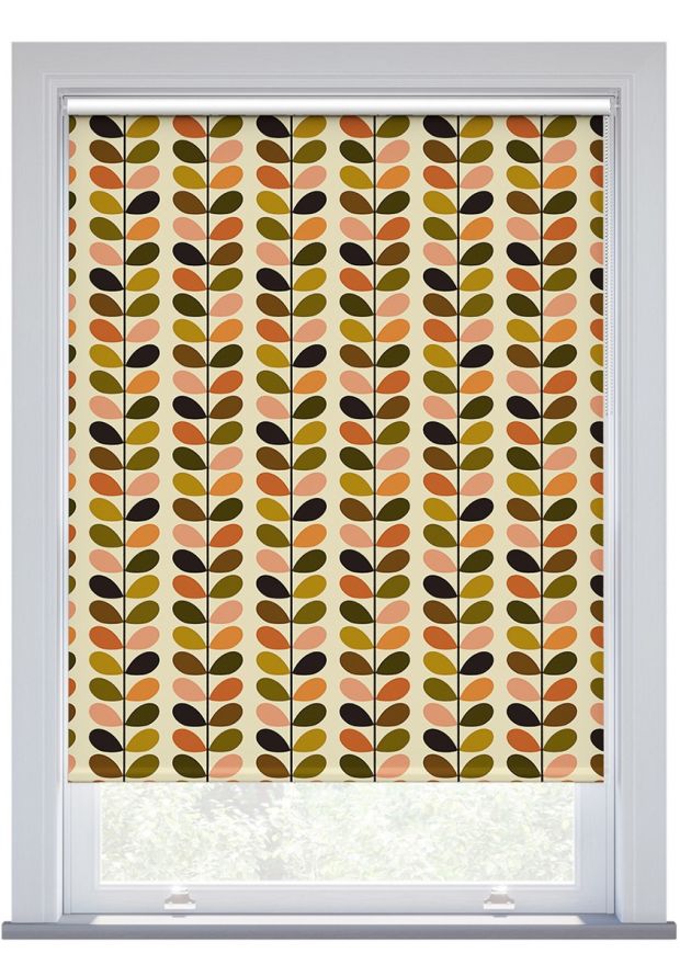 Orla Kiely Multi Stem Multi Auburn Orange Roller Blind