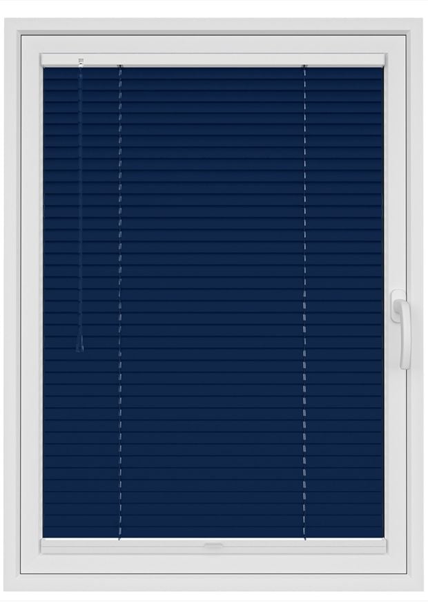 Navy Stick On Aluminium Blind
