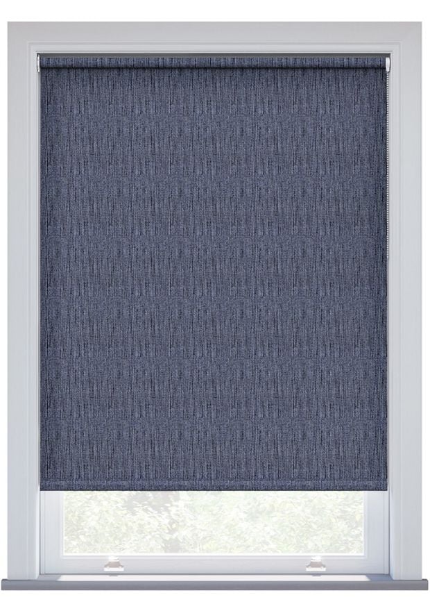 Washed Denim Loose Weave Twist Fit Roller Blind