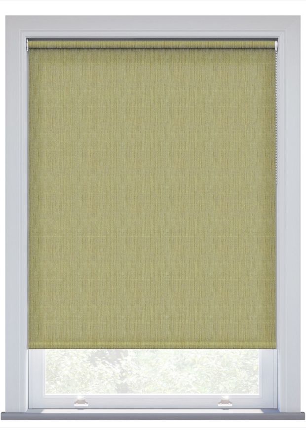 Chartreuse Loose Weave Twist Fit Roller Blind
