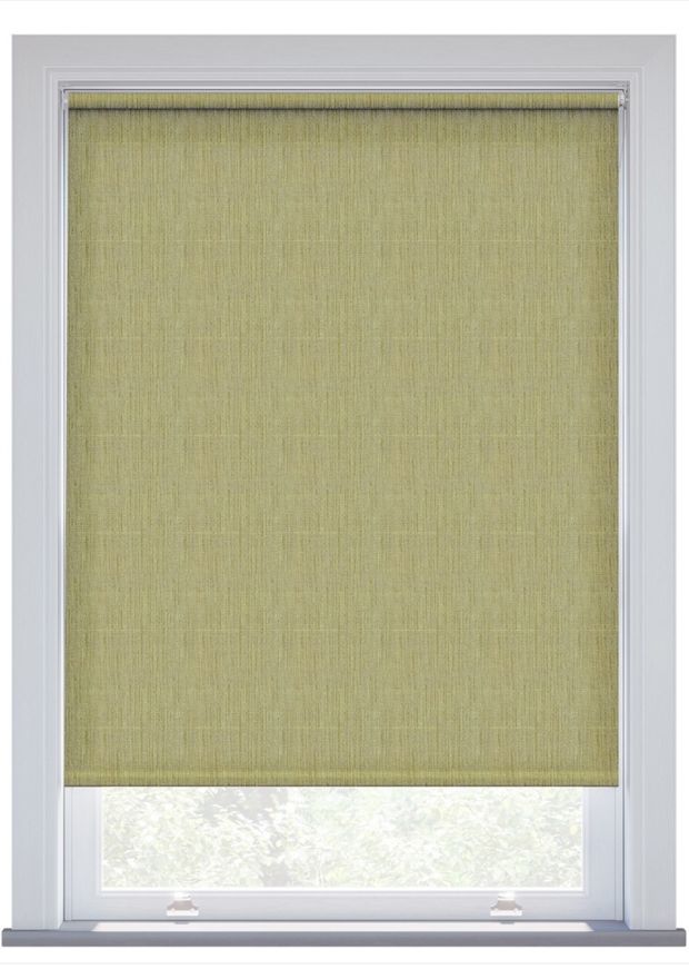 Chartreuse Loose Weave Electric Roller Blind