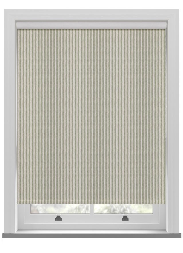 Emily Bond Oscar Stripe Sage Roller Blind