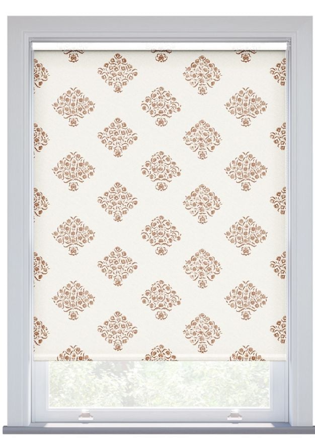 JL x Sanderson Ottoman Flowers, Paprika Roller Blind