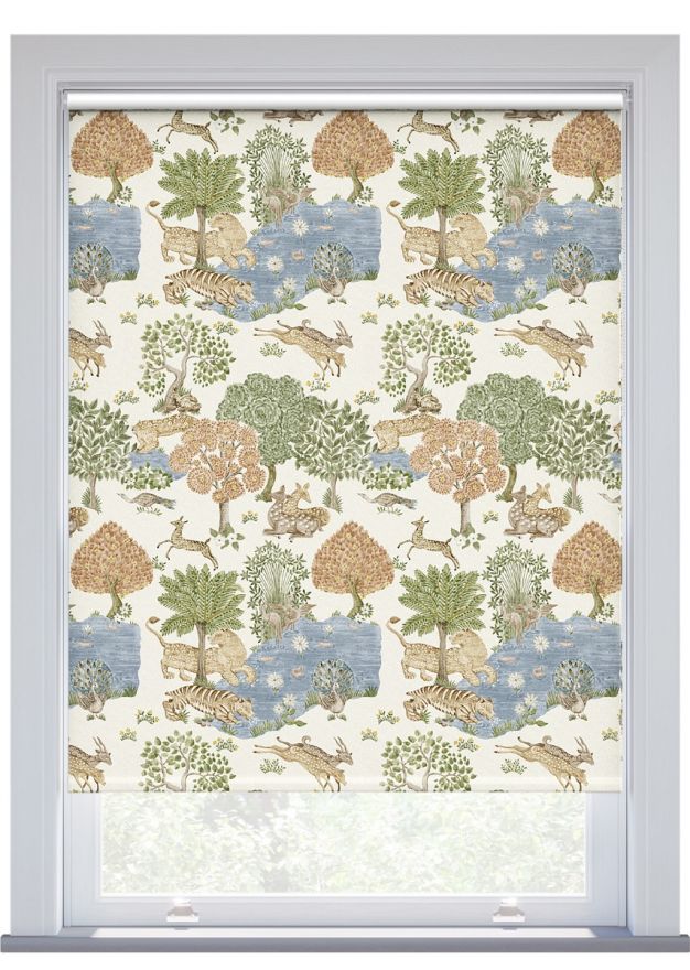 JL x Sanderson Pamir Garden Blackout, Flax Olive Roller Blind