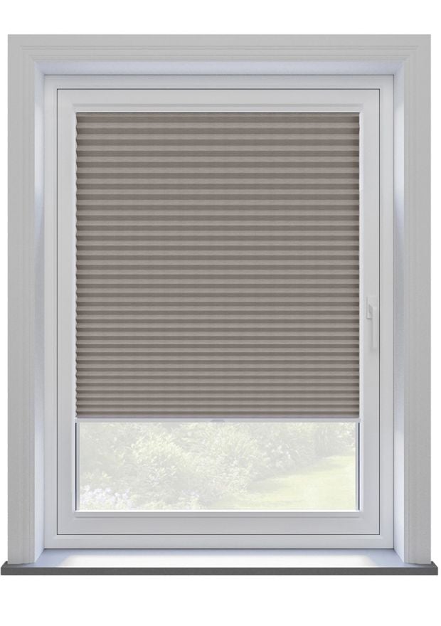 Nutmeg Textured Clip On Pleated Blind